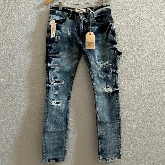 Evolution In Design Worked Up Hammer Loop Denim 34/32 - Picture 4 of 9